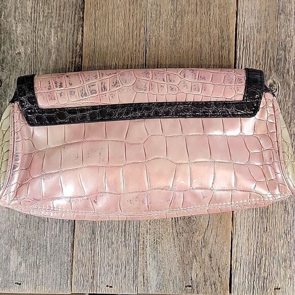 Guess vintage 90s satin boudour mini clutch bag in faux crocodile leather - Picture 5 of 15